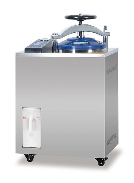 Autoclave à vapeur verticale LORDERAN avec séchage, Stérilisateur à couvercle à volant avec bouteille d'échappement interne et verrouillage électronique