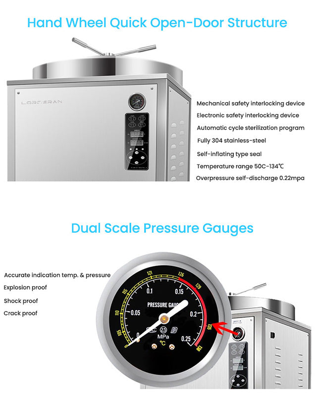 200L Vertical Sterilizer Autoclave