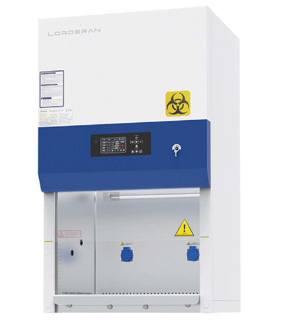 Poste de Sécurité Biologique de Paillasse LORDERAN Classe II A2, Filtration ULPA 99,9995 %, Hotte de Biosécurité Compacte de 60 cm avec Flux d'Air Laminaire et Lampe UV pour Salle Blanche, Hôpital et Recherche
