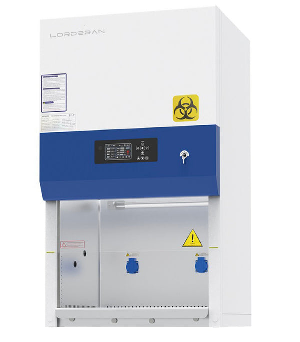 Poste de Sécurité Biologique de Paillasse LORDERAN Classe II A2, Filtration ULPA 99,9995 %, Hotte de Biosécurité Compacte de 60 cm avec Flux d'Air Laminaire et Lampe UV pour Salle Blanche, Hôpital et Recherche