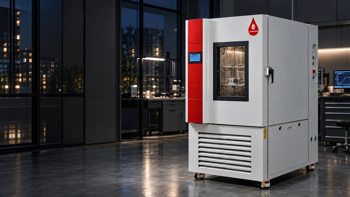 LORDERAN (-40°C-150°C, 20%-98% RH) Constant Climate Chamber with Water Recirculation System, Environmental Simulation Chamber for Electronics & Component Testing, Compliant with IEC & ASTM Standards