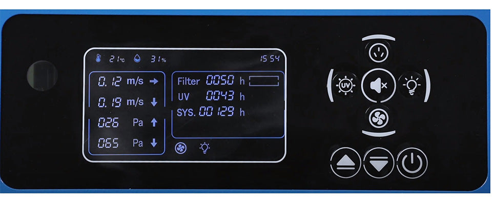 Class II A2 biological safety cabinet – touch-screen control panel