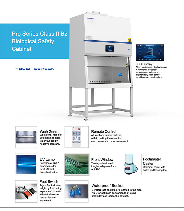 Class II B2 biosafety cabinet with touch screen – view 3 of 8
