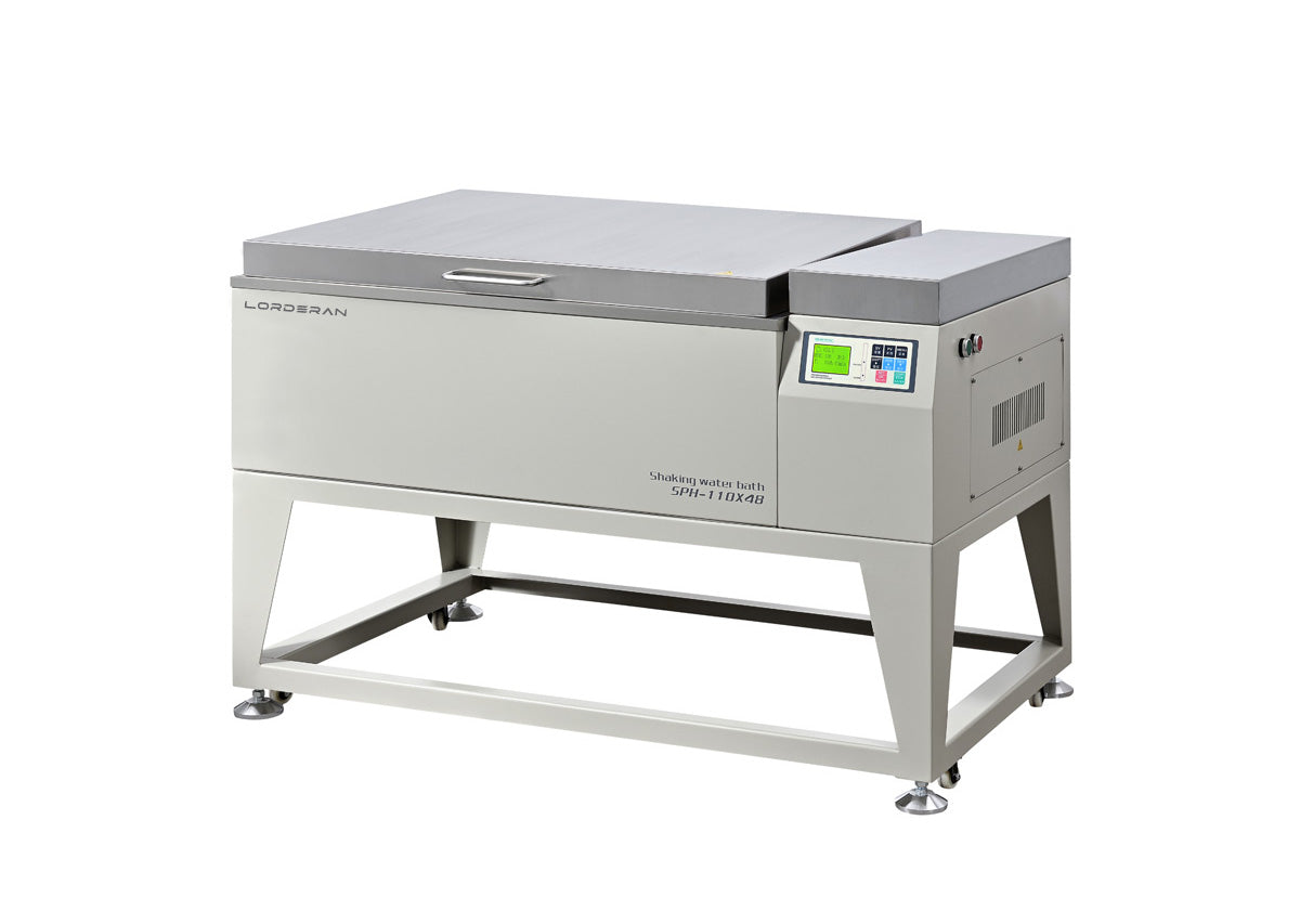 Bain-marie agitateur LORDERAN pour fonctionnement continu, 20-200 tr/min, à très faible niveau sonore, avec entraînement équilibré